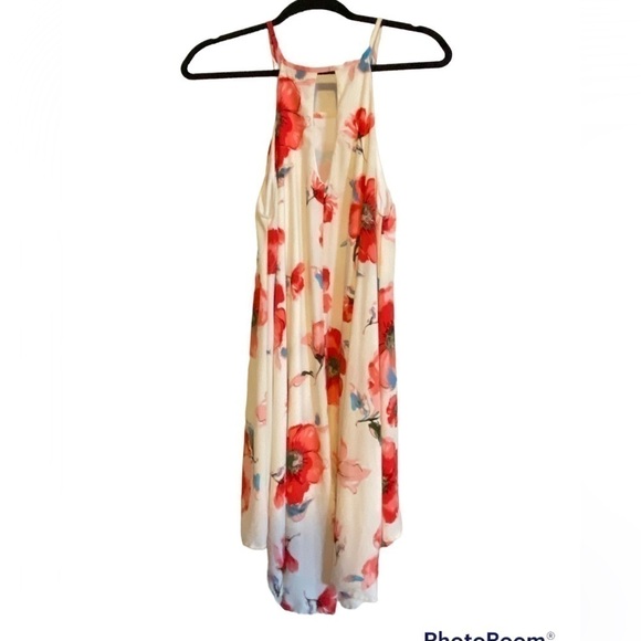 CHAROLETTE Russe halter high low floral dress size m - Picture 3 of 4